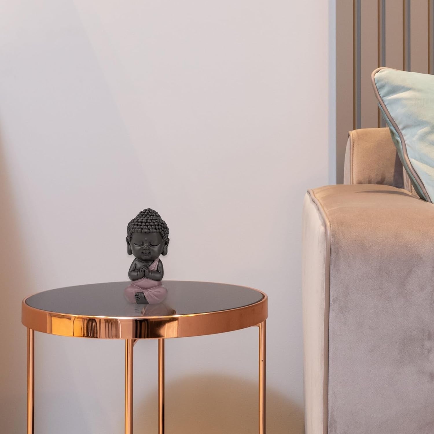Baby Buddha Pink Toga statyett - Inspirerande och glad figur - Positiv talisman Koncentration - Söt och andlig presentidé - H 7 cm - Zen'Light Statyetter och skulpturer Naty Shop