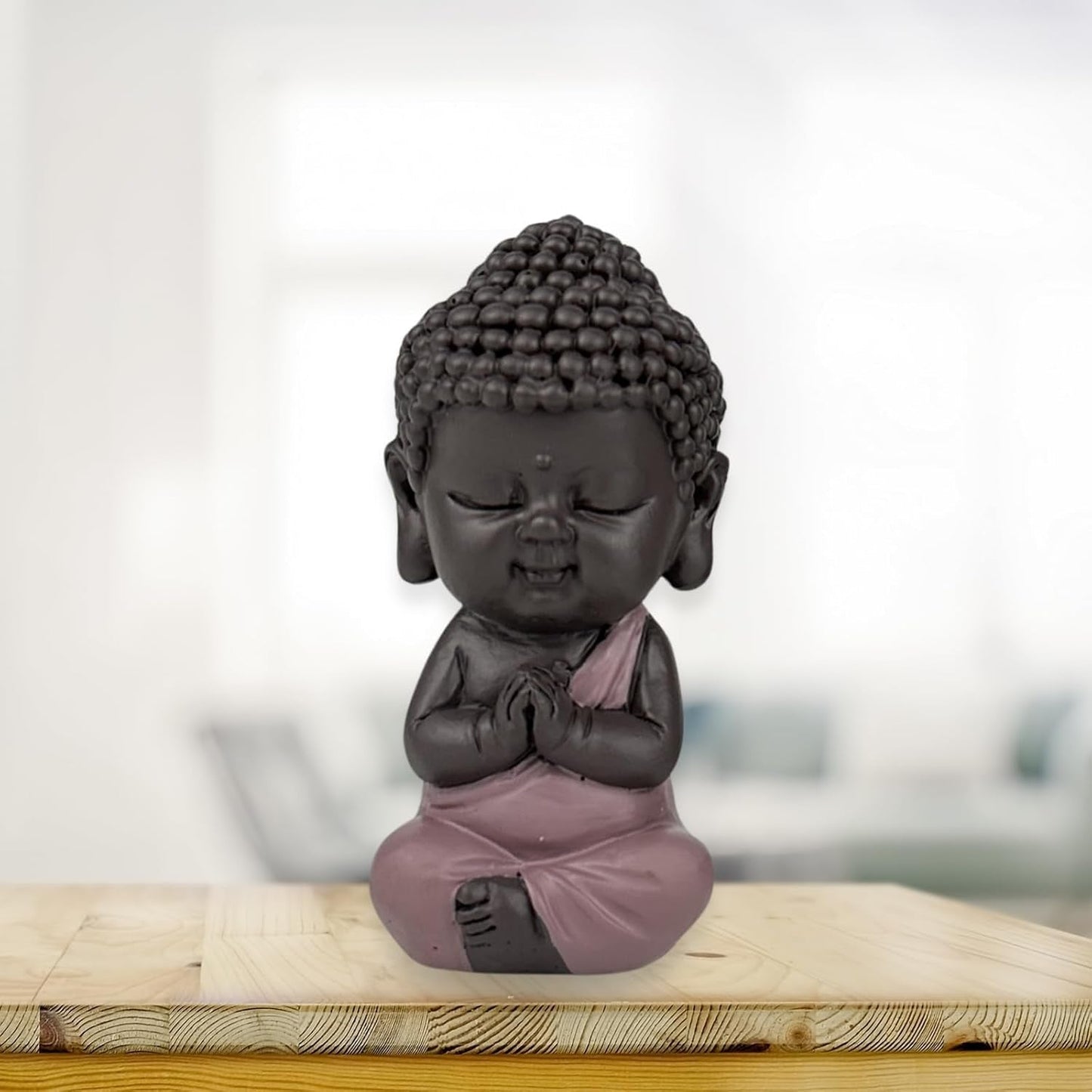 Baby Buddha Pink Toga statyett - Inspirerande och glad figur - Positiv talisman Koncentration - Söt och andlig presentidé - H 7 cm - Zen'Light Statyetter och skulpturer Naty Shop