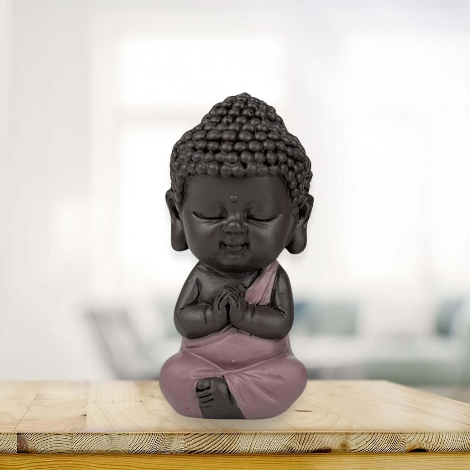 Baby Buddha Pink Toga statyett - Inspirerande och glad figur - Positiv talisman Koncentration - Söt och andlig presentidé - H 7 cm - Zen'Light Statyetter och skulpturer Naty Shop