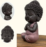 Baby Buddha Pink Toga statyett - Inspirerande och glad figur - Positiv talisman Koncentration - Söt och andlig presentidé - H 7 cm - Zen'Light Statyetter och skulpturer Naty Shop