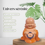 Skrattande Buddhastaty med radband - Inspirerande och glad figur - Lucky talisman full av positivitet - Söt och andlig presentidé - -H 10 cm - Zen'Light Statyer och skulpturer Naty Shop