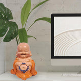 Skrattande Buddhastaty med radband - Inspirerande och glad figur - Lucky talisman full av positivitet - Söt och andlig presentidé - -H 10 cm - Zen'Light Statyer och skulpturer Naty Shop