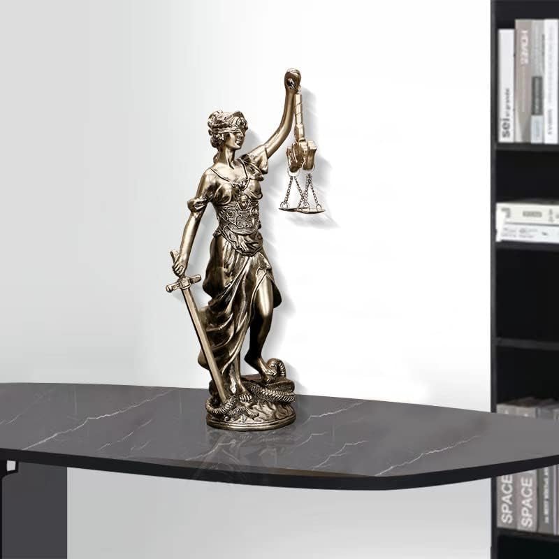 Lady Justice Statue 30,5 cm Rättvisestaty Rättvisa Gudinna Rättvisa Skulptur Grekisk-romersk ängel Rättvisa Blind statyer för inredning Statyetter och skulpturer Naty Shop