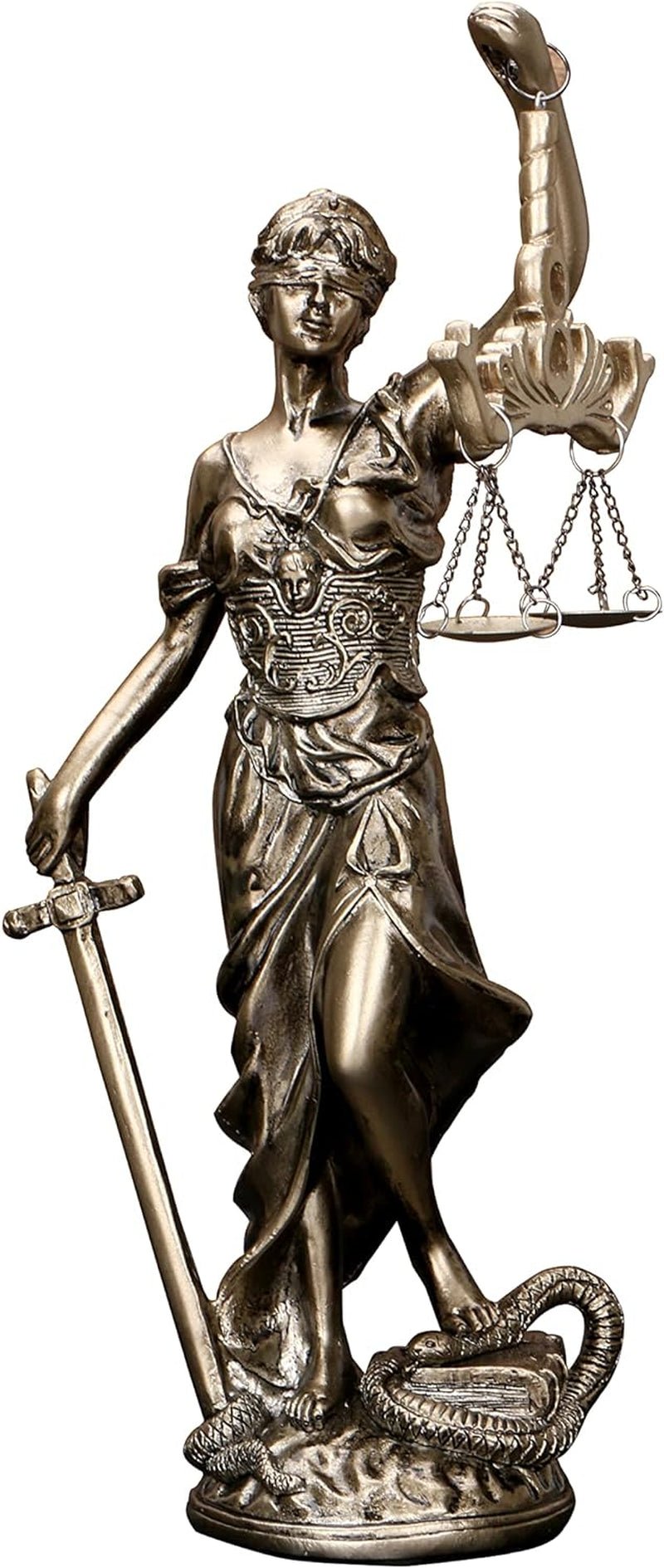 Lady Justice Statue 30,5 cm Rättvisestaty Rättvisa Gudinna Rättvisa Skulptur Grekisk-romersk ängel Rättvisa Blind statyer för inredning Statyetter och skulpturer Naty Shop Standardtitel