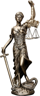 Lady Justice Statue 30,5 cm Rättvisestaty Rättvisa Gudinna Rättvisa Skulptur Grekisk-romersk ängel Rättvisa Blind statyer för inredning Statyetter och skulpturer Naty Shop Standardtitel