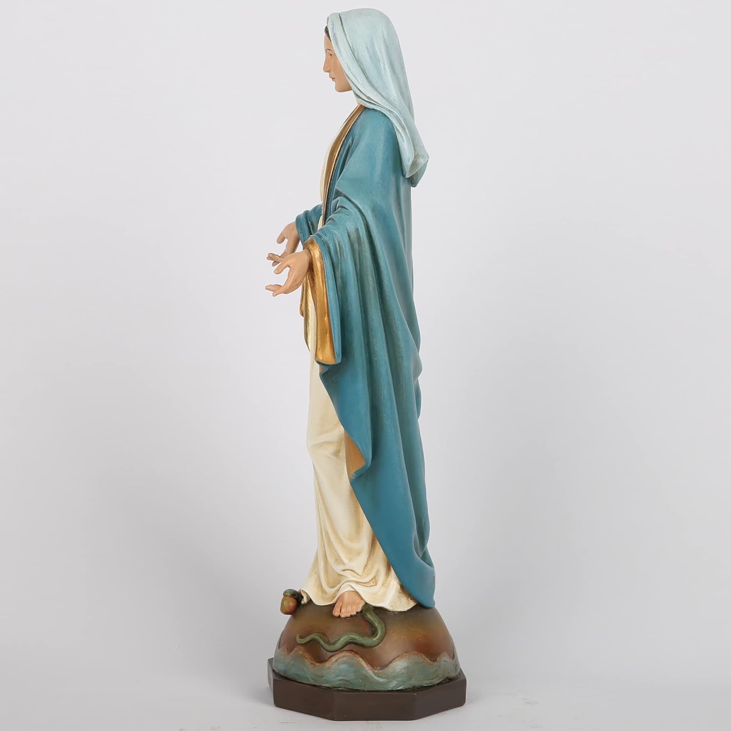 BC Catholic Our Lady of Grace Staty Jungfru Maria Altarfigur Religiös present till mamma Katolsk hemdekorationer 34,3 cm Höjd Handmålad av BuildClassic (Elegant) Naty Shop Statyer & skulpturer