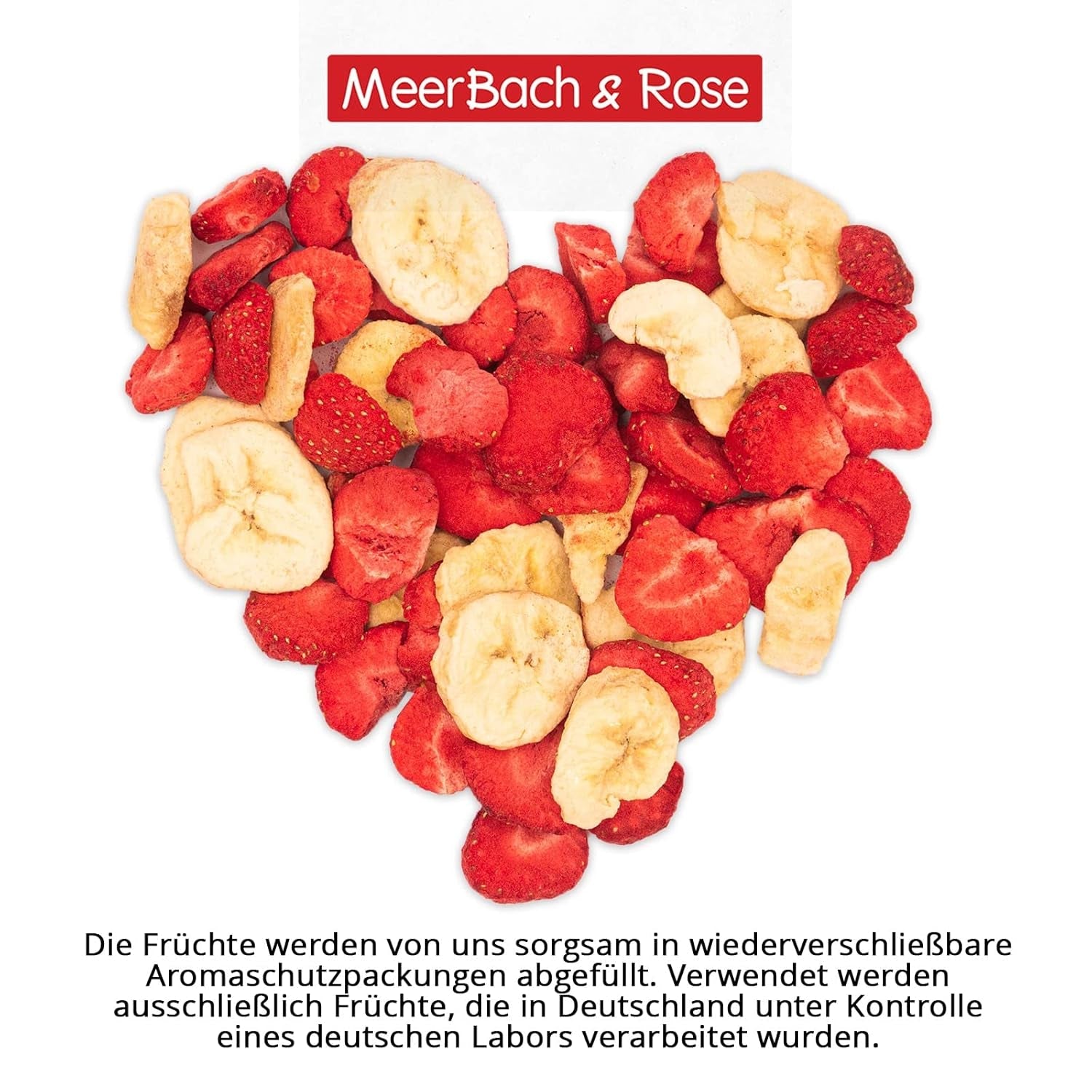 Jordgubbs-bananmix 200g - frystorkade jordgubbar och frystorkade bananer som ett läckert mellanmål i påse Torkade produkter Naty Shop