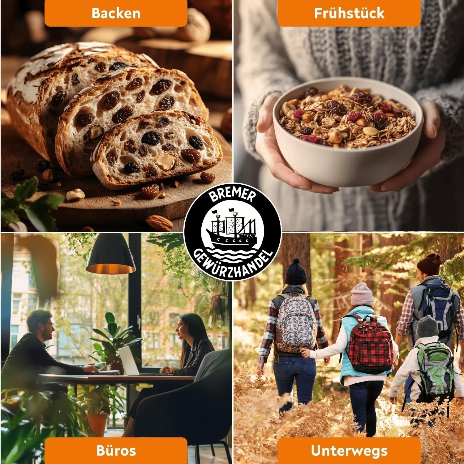 Bremer Gewürzhandel druvor, torkade, osvavelfria och utan tillsatt socker, 1 kg Dehydrerade produkter Naty Shop