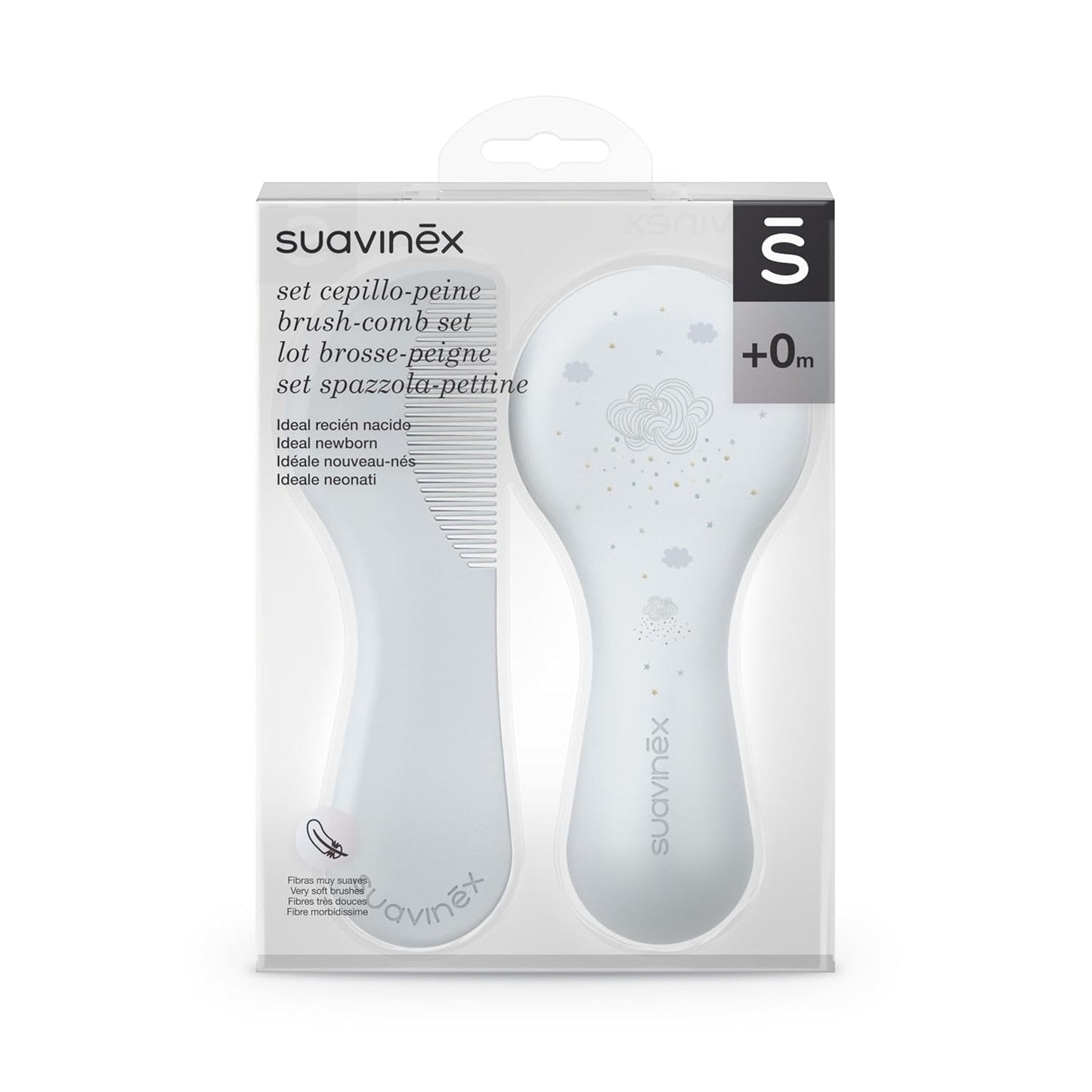 Suavinex 3162384 Kam med borste, blå Barn - Bad och hudvård Naty Shop