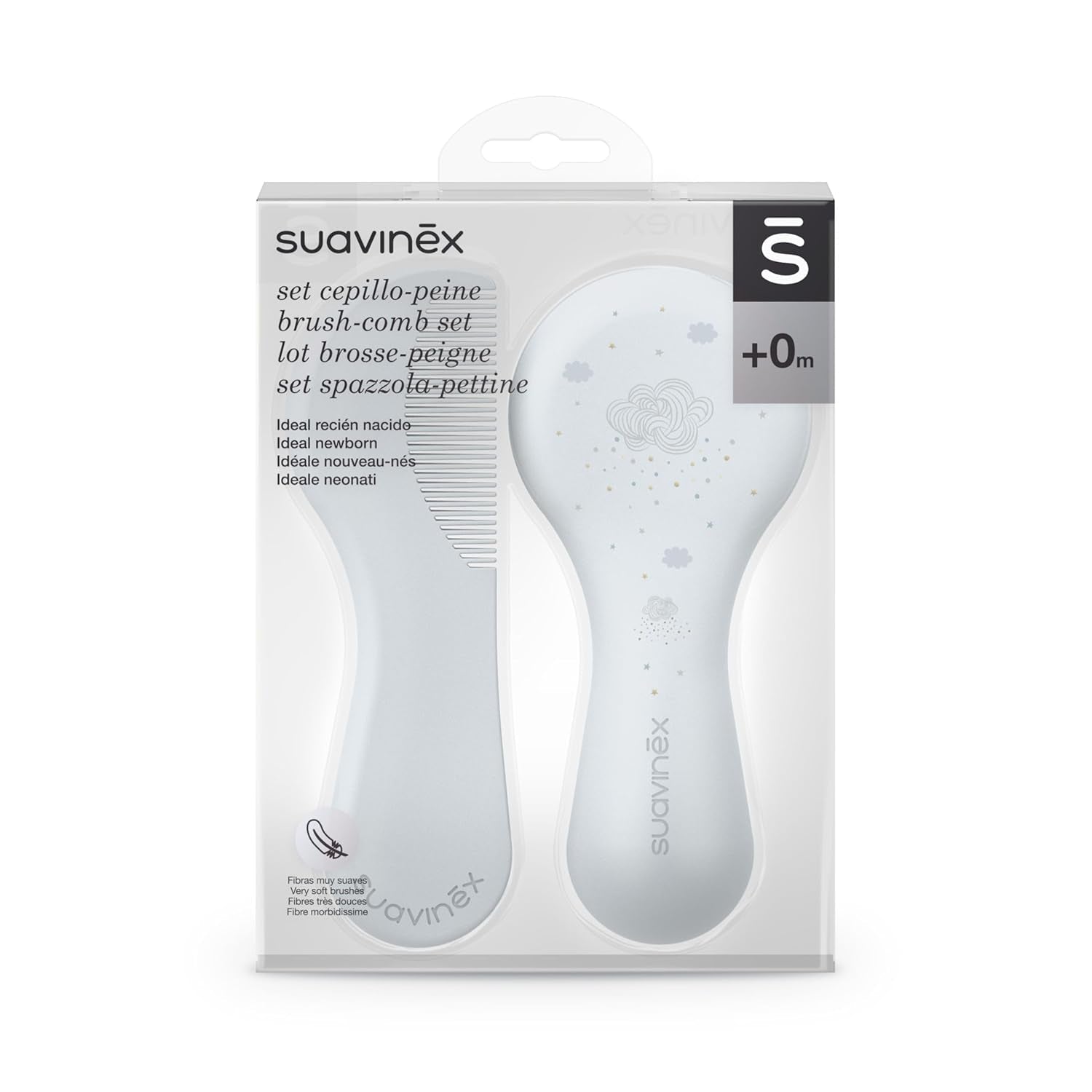 Suavinex 3162384 Kam med borste, blå Barn - Bad och hudvård Naty Shop