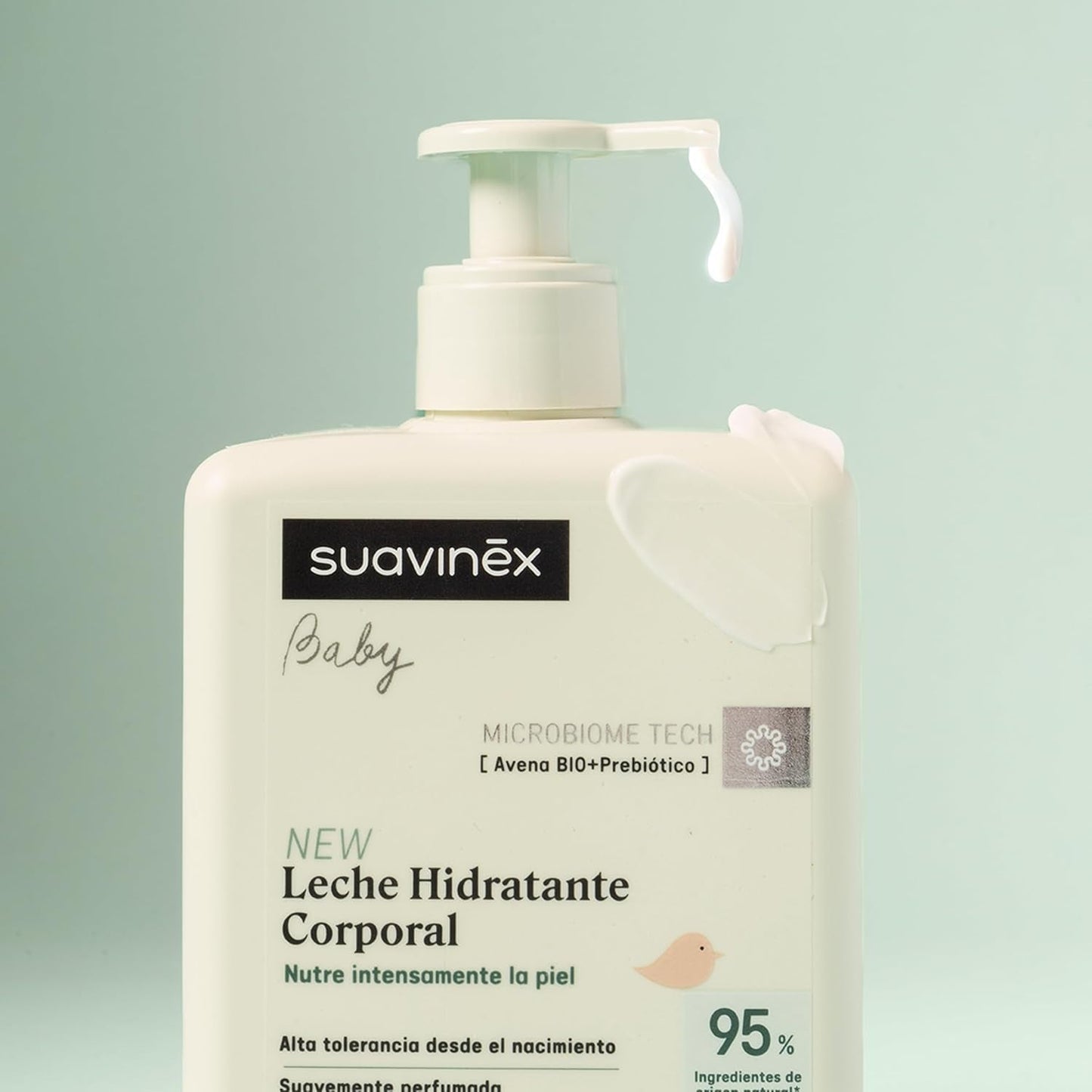 Suavinex, Syndet babyschampo för hud och hår, tvålfritt, 750ml + fuktgivande bodylotion, 750ml, lämpligt för känslig hud och nyfödd, med 90%-93% naturliga ingredienser. Barn - Bad och hudvård Naty Shop