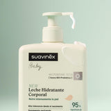 Suavinex, Syndet babyschampo för hud och hår, tvålfritt, 750ml + fuktgivande bodylotion, 750ml, lämpligt för känslig hud och nyfödd, med 90%-93% naturliga ingredienser. Barn - Bad och hudvård Naty Shop