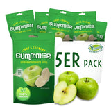 Sommar frystorkade jordgubbar - förpackning om 5 - sockerfria, 100 % naturliga, läckra krispiga snacks för barn och vuxna, perfekt för flingor och lunchlådor (55g) Torkade produkter Naty Shop Pack of 5 Apple