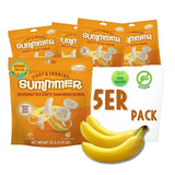 Sommar frystorkade jordgubbar - förpackning om 5 - sockerfria, 100 % naturliga, läckra knapriga mellanmål för barn och vuxna, perfekt för flingor och lunchlådor (55 g) Torkade produkter Naty Shop Pack 5 Bananer