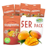Sommar frystorkade jordgubbar - förpackning om 5 - sockerfria, 100 % naturliga, läckra krispiga snacks för barn och vuxna, perfekt för flingor och lunchlådor (55g) Torkad produkter Naty Shop Pack of 5 Mango