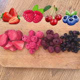 Superbär frystorkad fruktblandning | XL 300g Torkad frukt utan socker | Torkad frukt | Torkade frukter Frystorkade Jordgubbar Hallon Blåbär Frystorkade ZingyZoo Torkade produkter Naty Shop