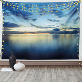 Gobeläng abakuhaus wanderlust djurkarta över världen ritningar Hem - Tillbehör och dekorationer Naty Shop Blå 230L X 140B Cm