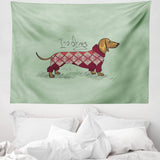 Gobeläng abakuhaus wanderlust djurkarta över världen ritningar Hem - Tillbehör och dekorationer Naty Shop Teal 150L X 110B Cm