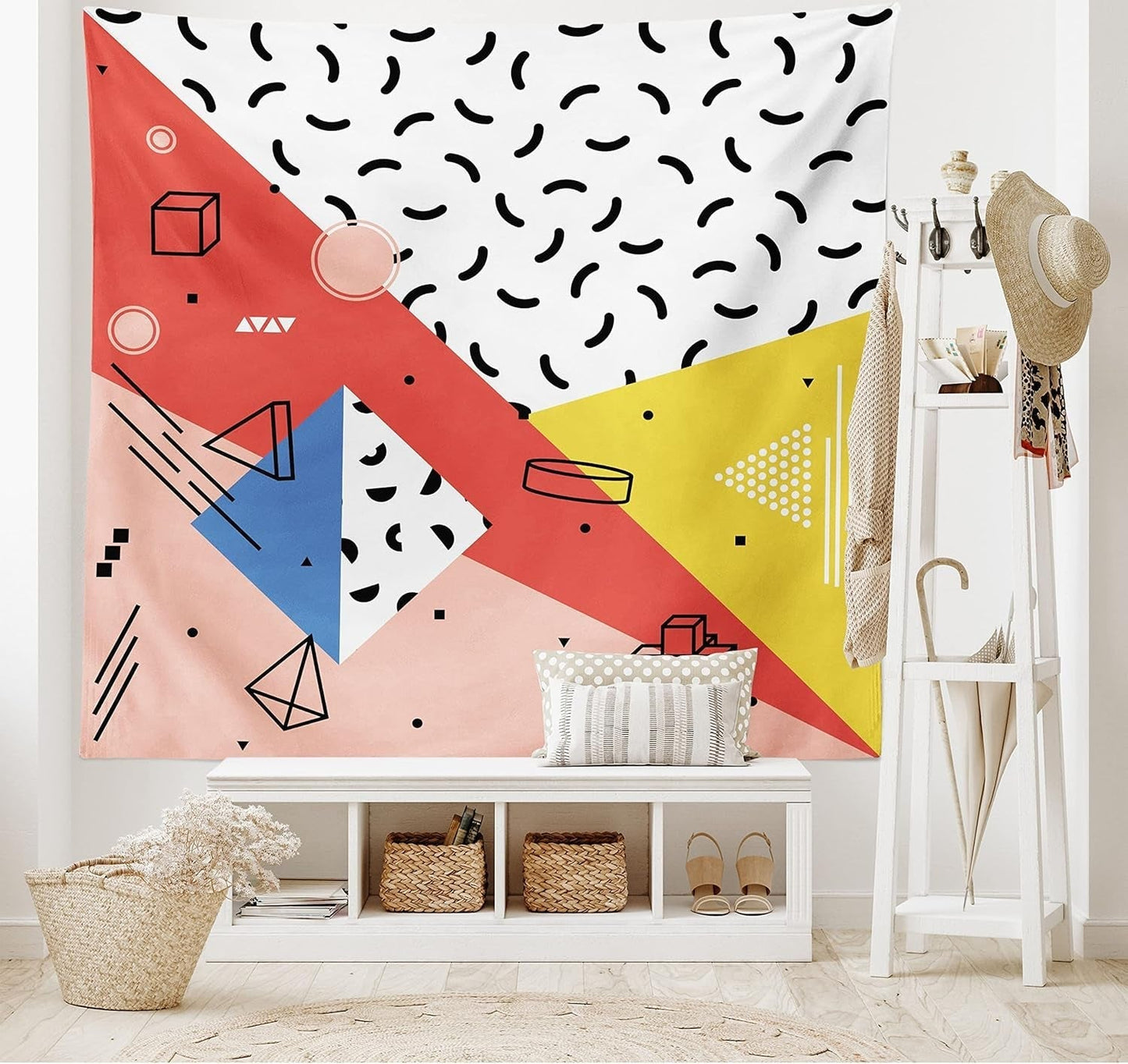Gobeläng abakuhaus wanderlust djurkarta över den tecknade världen - Naty Shop