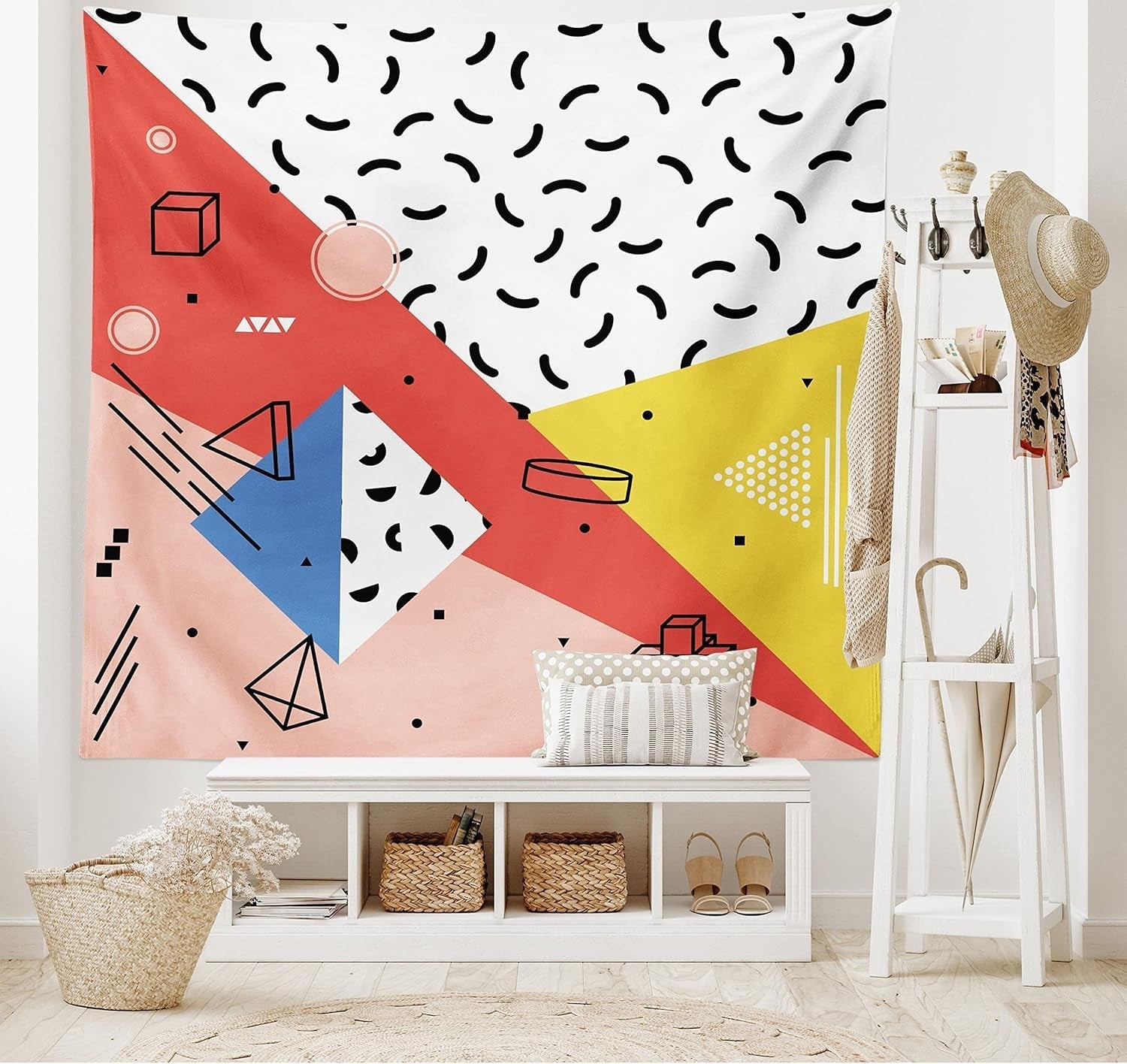 Gobeläng abakuhaus wanderlust djurkarta över den tecknade världen - Naty Shop