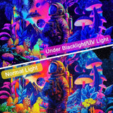 Gobeläng alishomtll svart ljus astronaut svamp fluorescerande botaniska Hem - Tillbehör och dekorationer Naty Shop