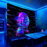 Gobeläng alishomtll fluorescerande skalle astronaut svart ljus Hem - Tillbehör och dekorationer Naty Shop