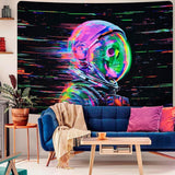 Gobeläng alishomtll fluorescerande skalle astronaut svart ljus Hem - Tillbehör och dekorationer Naty Shop