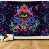 Gobeläng alishomtll fluorescerande svamp svart ljus mandala Hem - Tillbehör och dekorationer Naty Shop