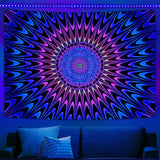 Gobeläng alishomtll färgad mandala svart ljus konst Hem - Tillbehör och dekorationer Naty Shop 210L X 150B Cm