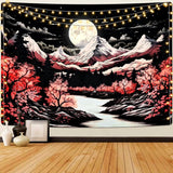 Gobeläng alishomtll bergscen måne skog berg Hem - Tillbehör och dekorationer Naty Shop Multi 210L X 150B Cm