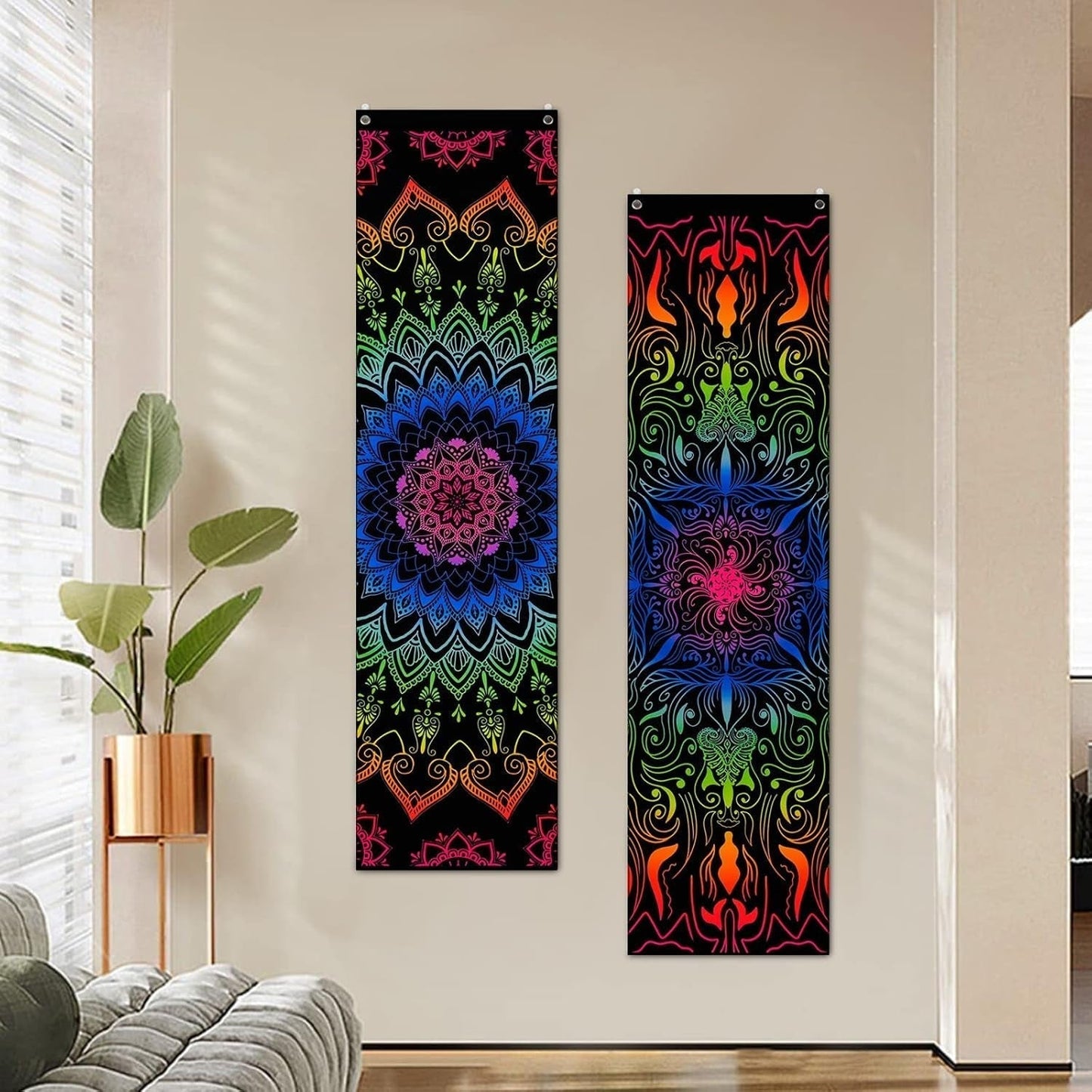 Gobeläng alishomtll pack mandala reaktiv bohemisk vertikal Hem - Tillbehör och dekorationer Naty Shop