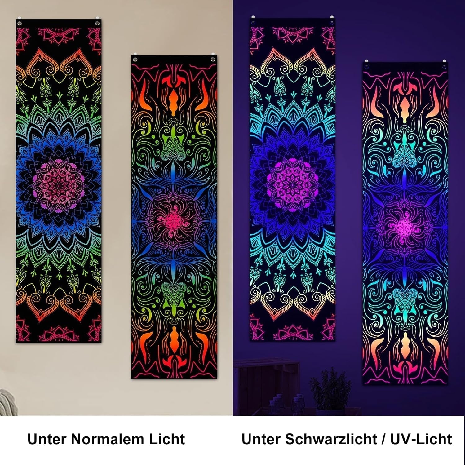 Gobeläng alishomtll pack mandala reaktiv bohemisk vertikal Hem - Tillbehör och dekorationer Naty Shop