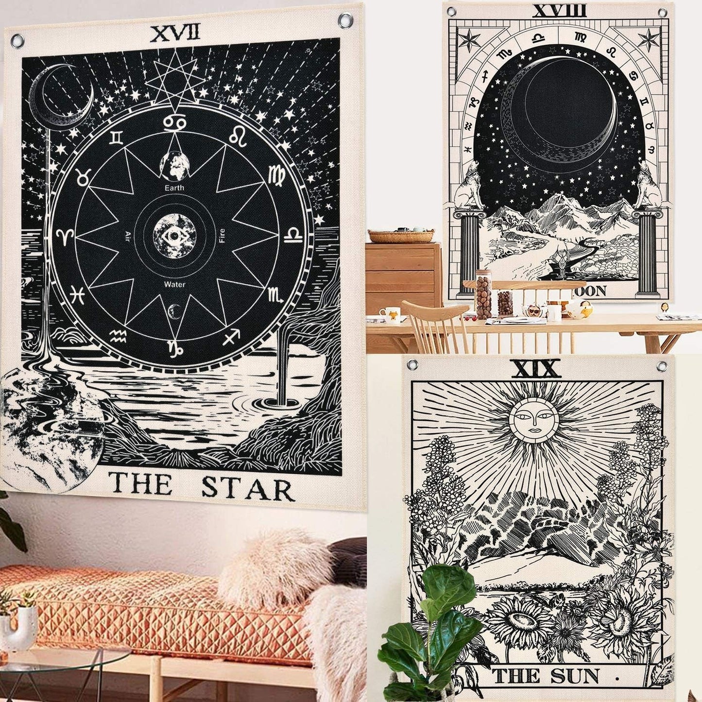 Tapestry alishomtll tarot set sun moon stars Hem - Tillbehör och dekorationer Naty Shop