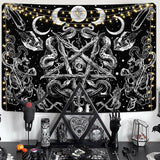 Gobeläng alishomtll witchy snake estetisk gotisk pentagram vägg Hem - Tillbehör och dekorationer Naty Shop