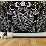 Gobeläng alishomtll witchy snake estetisk gotisk pentagram vägg Hem - Tillbehör och dekorationer Naty Shop Pentagram 210L X 150B Cm