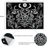 Gobeläng alishomtll witchy snake estetisk gotisk pentagram vägg Hem - Tillbehör och dekorationer Naty Shop