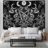 Gobeläng alishomtll witchy snake estetisk gotisk pentagram vägg Hem - Tillbehör och dekorationer Naty Shop