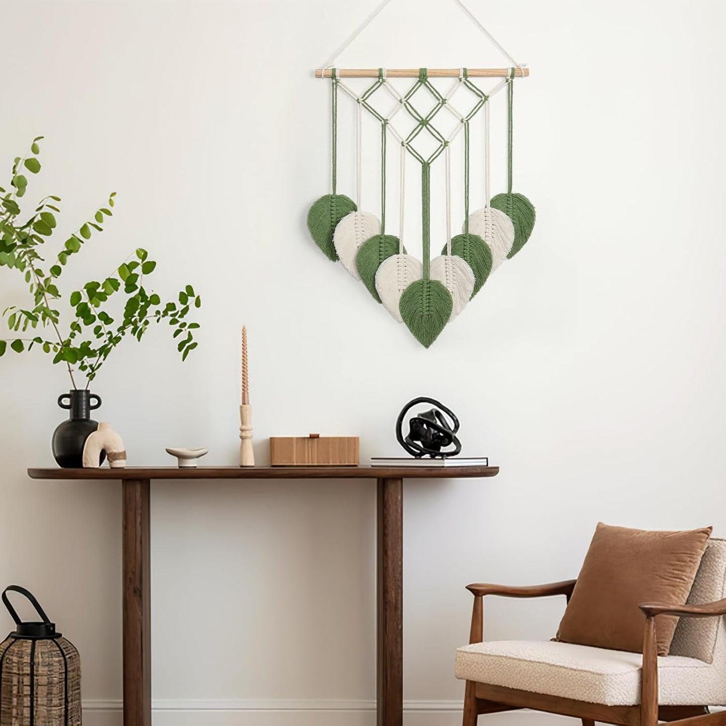 Gobeläng astnic gobeläng vävda gröna blad Hem - Tillbehör och dekorationer Naty Shop