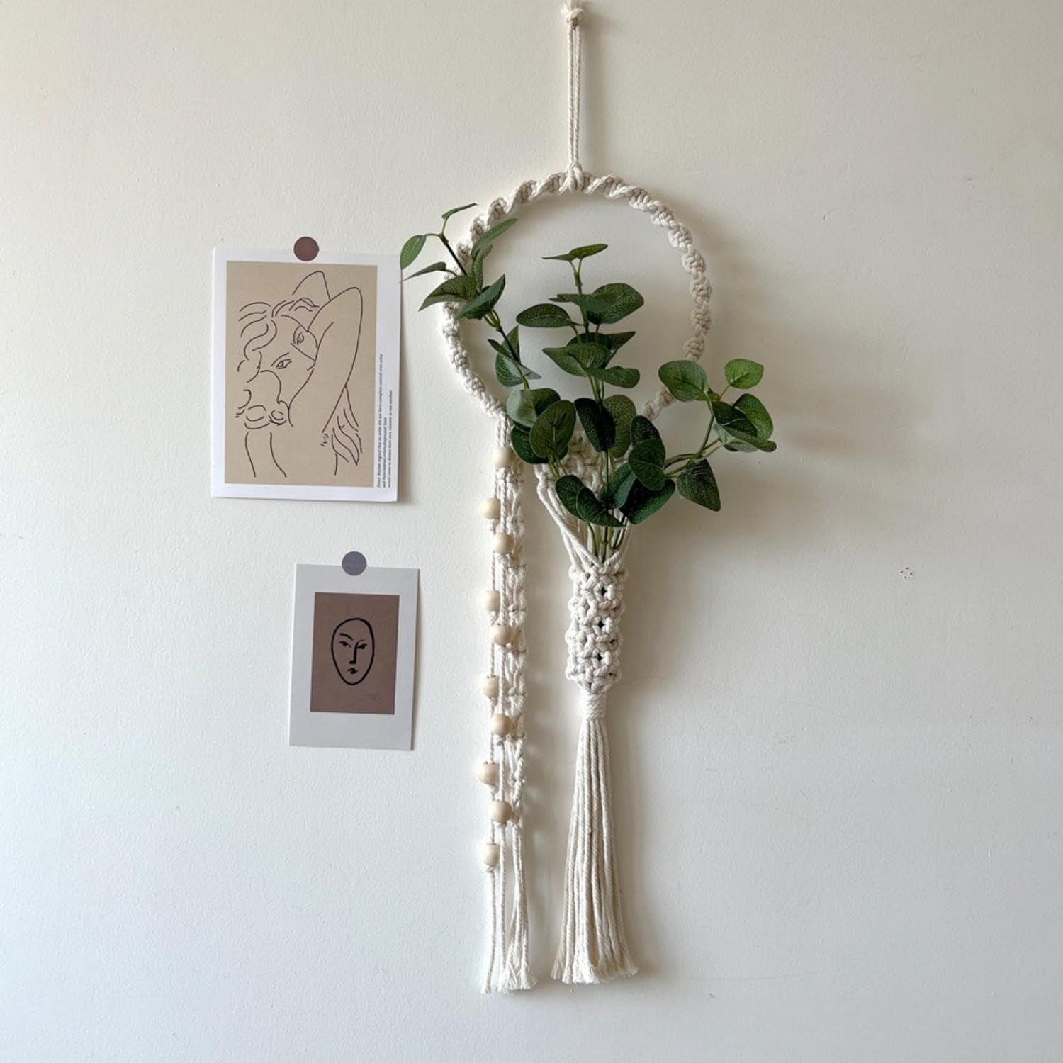 Gobeläng avoik vävd vägghängande dekoration chic Hem - Tillbehör och dekorationer Naty Shop Beige