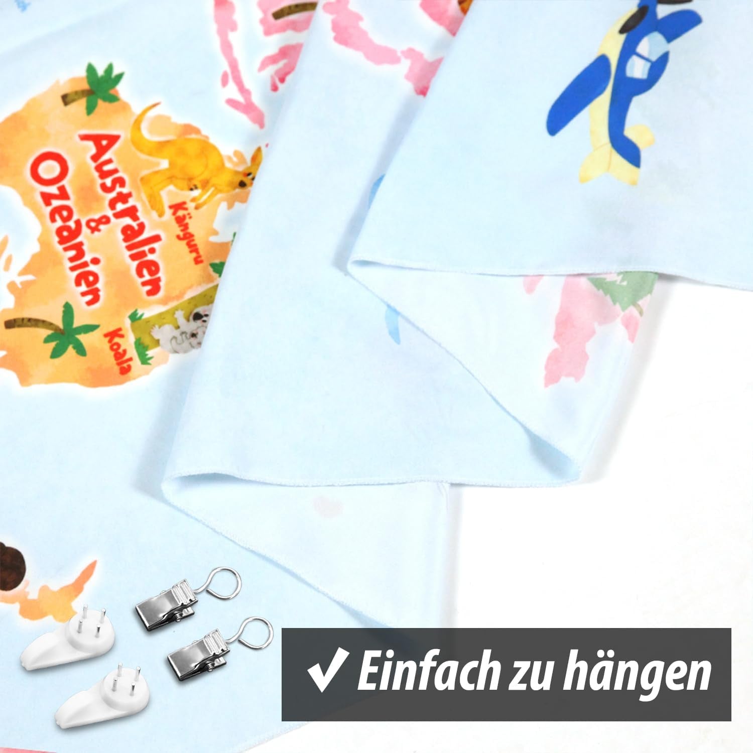 Bashom gobeläng tysk djurvärldskarta för barn Hem - Accessoarer och dekorationer Naty Shop