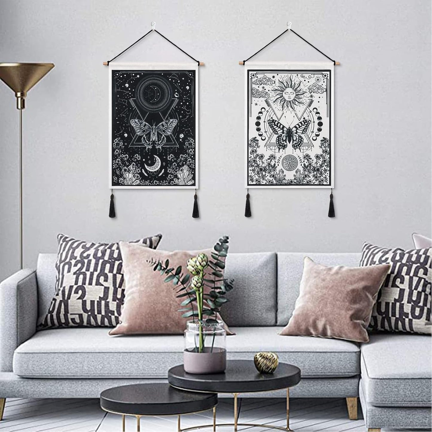 Gobeläng betyfoy bitar små gobelänger paljetter sun moon Hem - Tillbehör och dekorationer Naty Shop