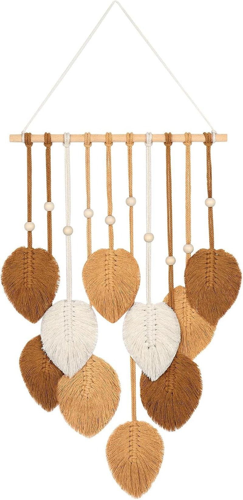 Gobeläng betylfoy träpärlor gröna blad Hem - Tillbehör och dekorationer Naty Shop Khaki färger