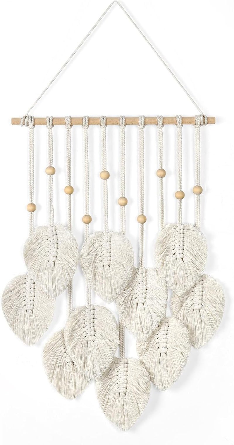 Gobeläng betyfoy träpärlor gröna blad Hem - Tillbehör och dekorationer Naty Shop Beige