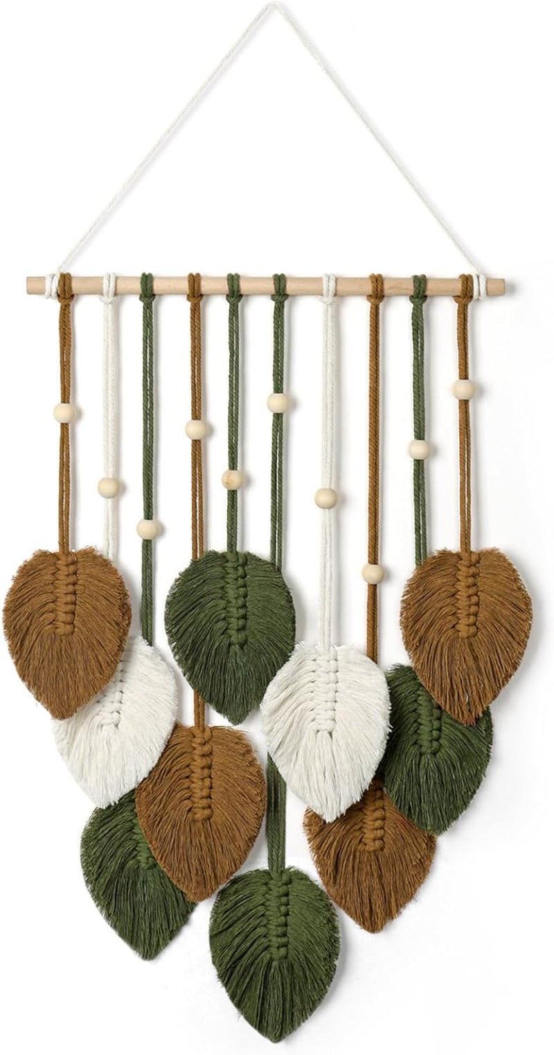 Gobeläng betyfoy träpärlor gröna blad Hem - Tillbehör och dekorationer Naty Shop Mörkgrön