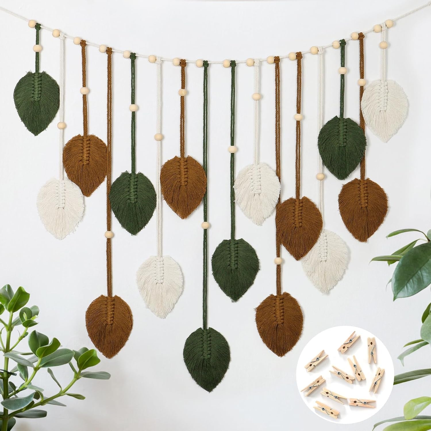 Gobeläng betyfoy vägghängande stora deco blad Hem - Accessoarer och dekorationer Naty Shop Khaki