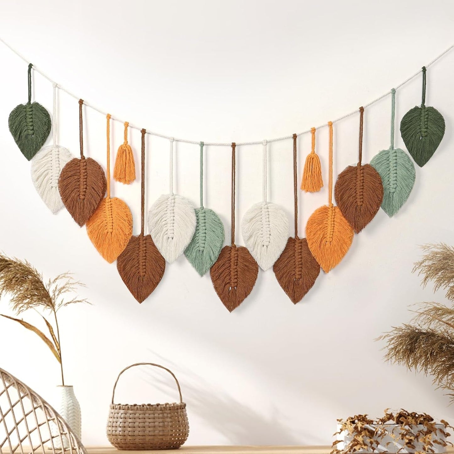 Gobeläng betyfoy vägghängande stora deco blad Hem - Accessoarer och dekorationer Naty Shop Orange