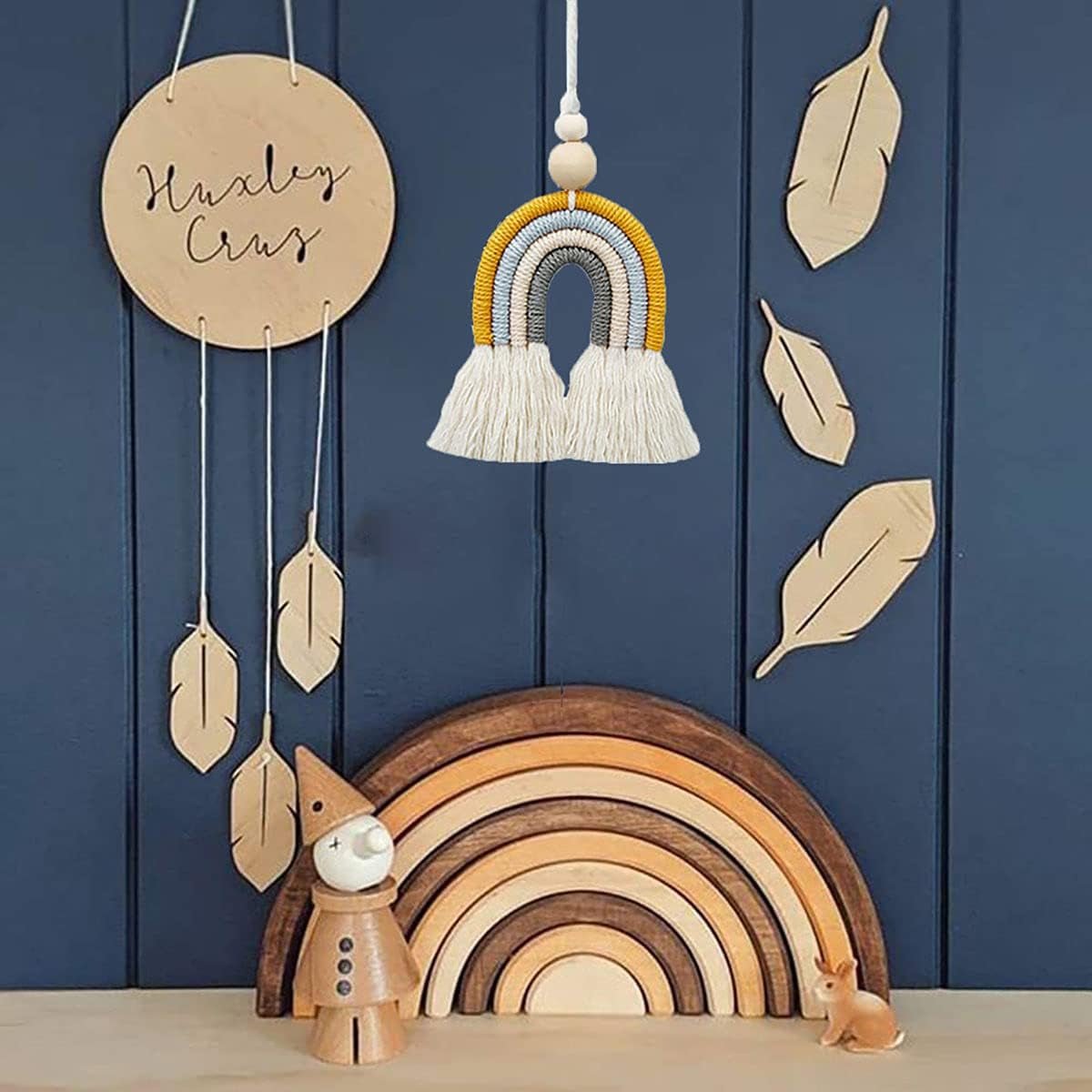 Gobeläng handvävda bitar rainbow14 barnrum rainbow wall14 rainbow Hem - Tillbehör och dekorationer Naty Shop