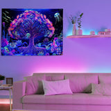 Tapestry tree of life fluorescerande mandala Hem - Accessoarer och dekorationer Naty Shop
