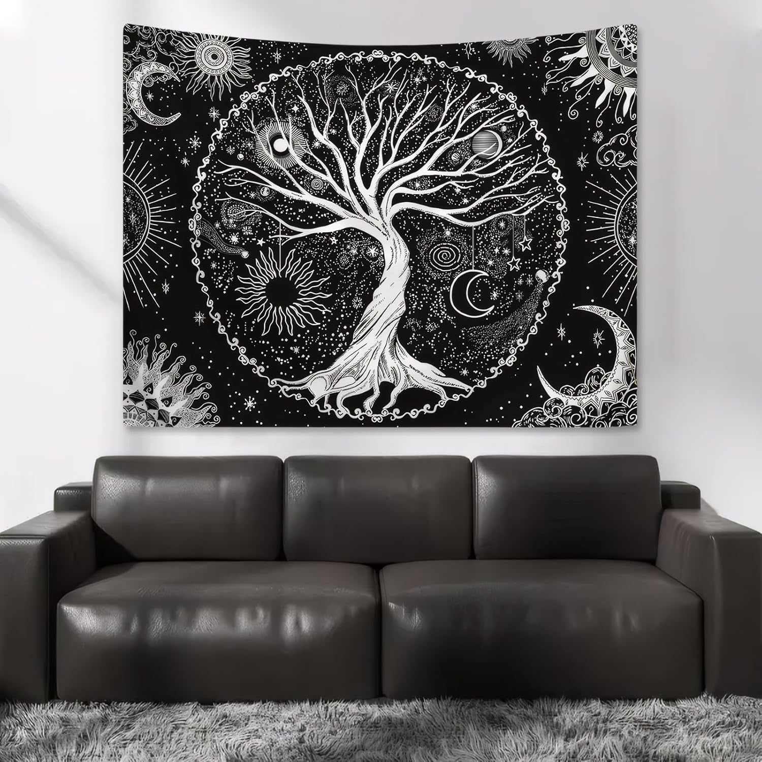 Life tree gobeläng solmåne Casa - Accessoarer och dekorationer Naty Shop