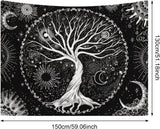 Life tree gobeläng solmåne Casa - Accessoarer och dekorationer Naty Shop